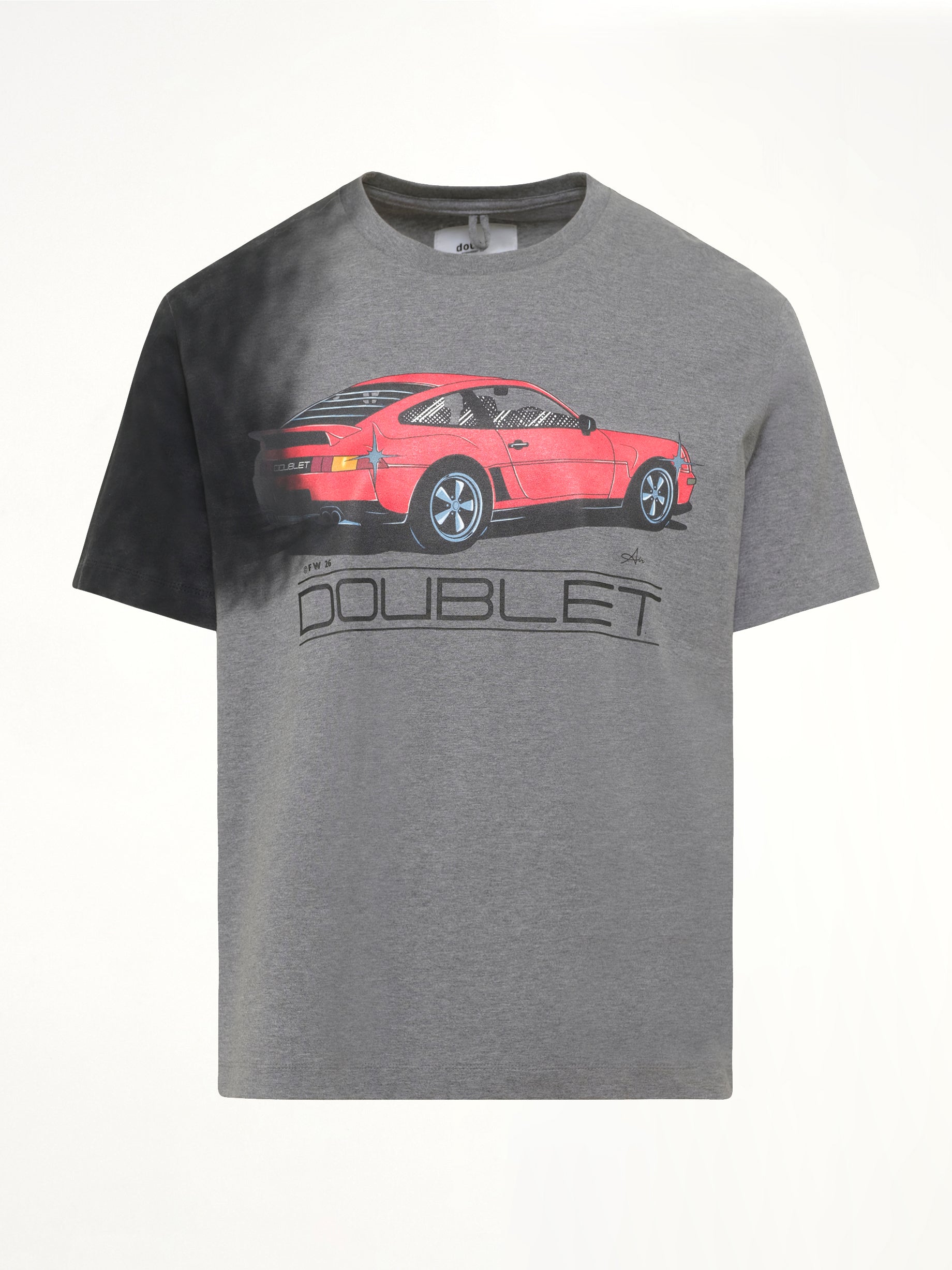 Exhaust Stained T-Shirt in Grey