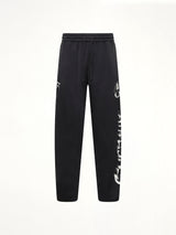 Skull Graphic 3 Stripe Pants in Black
