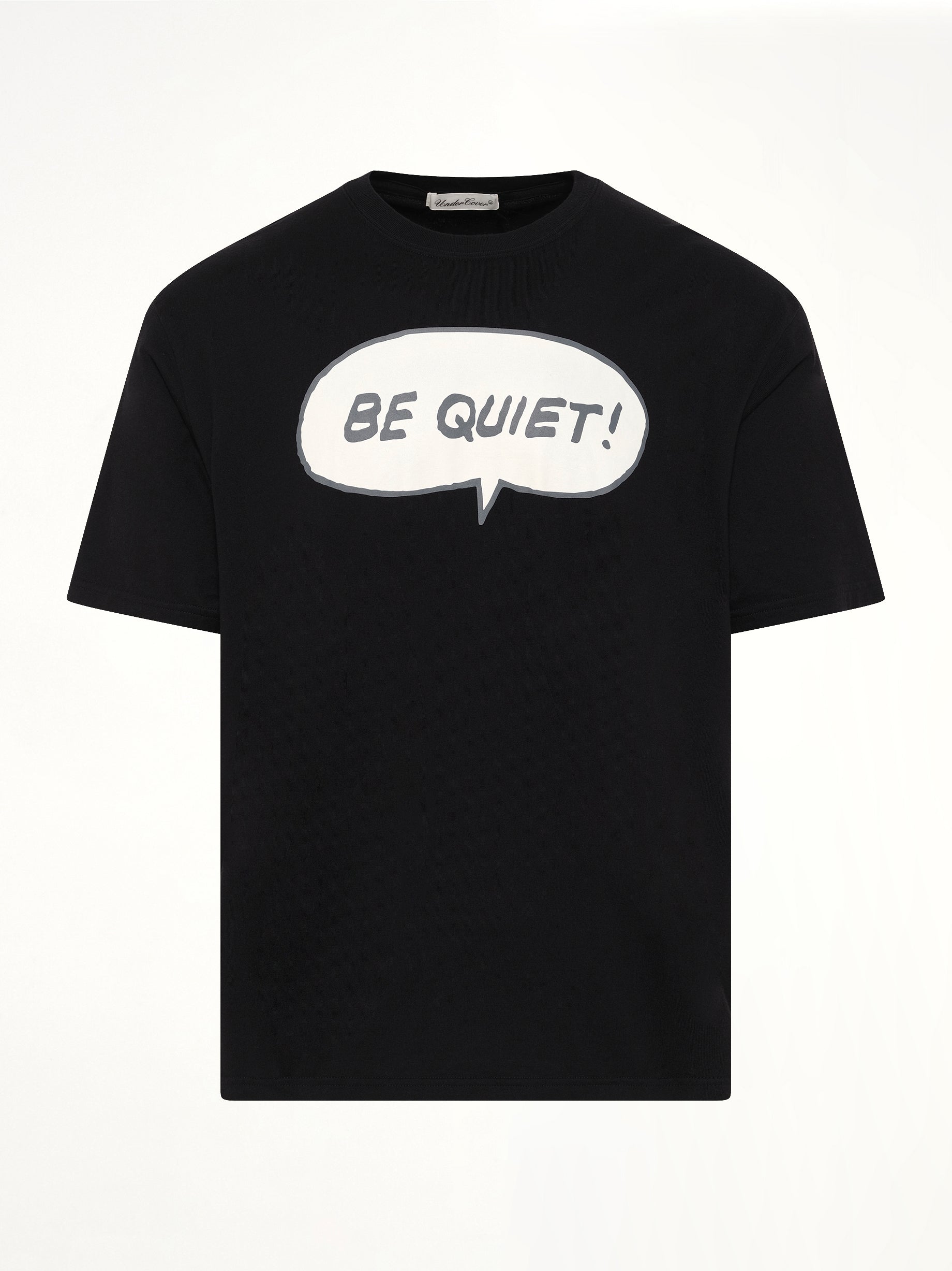 UNDERCOVER Be Quiet T-Shirt in Black Product Photo from MARAIS