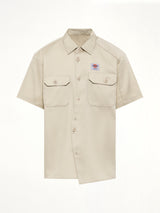 Dickies x UC 短袖衬衫，浅灰/米色
