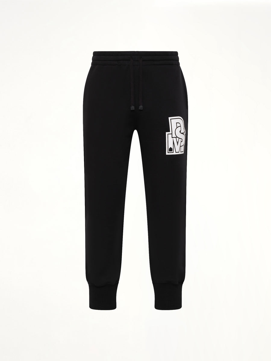 Double Knit Jogger Pants in Black