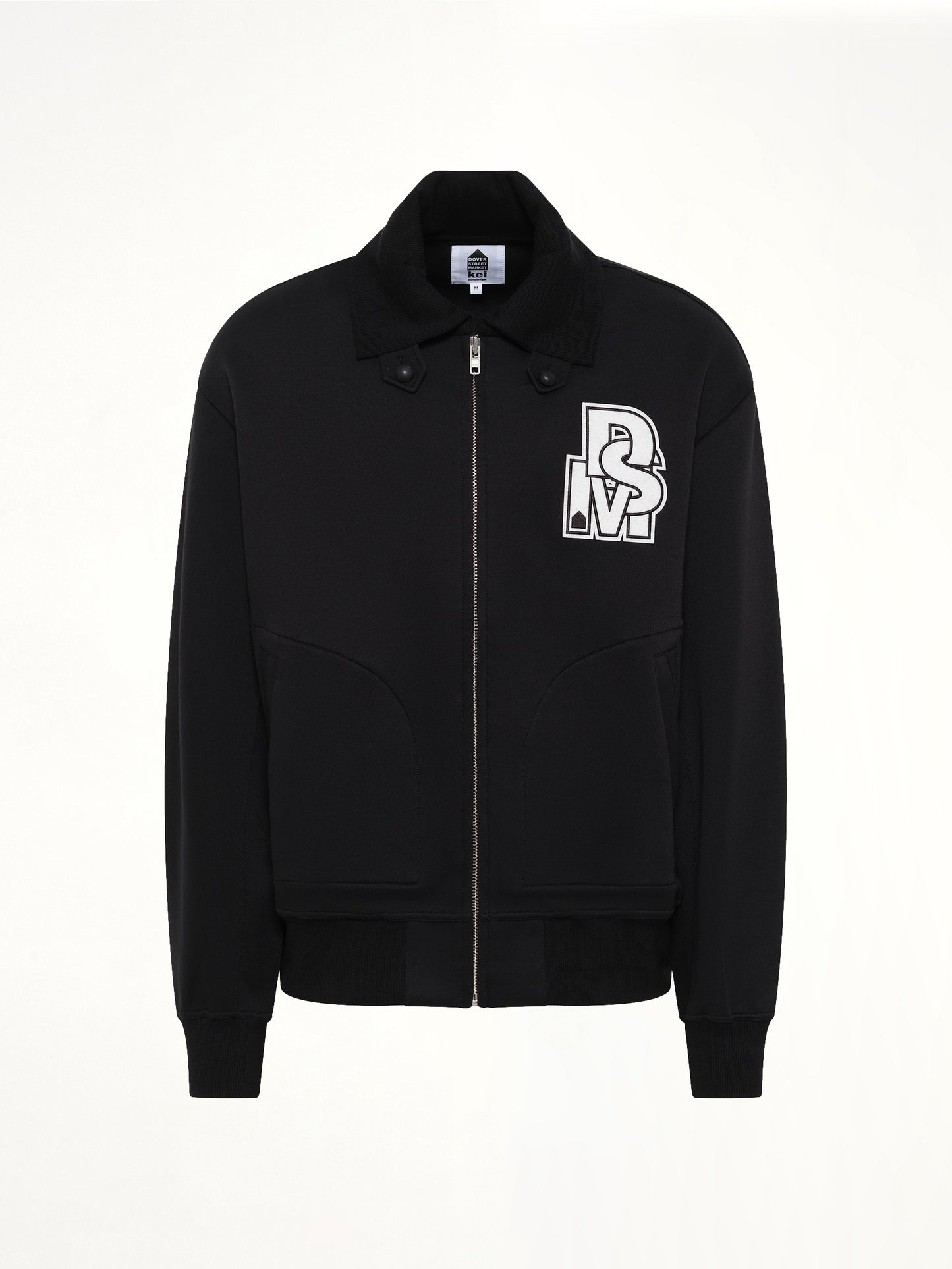 Doublet Knit Varsity Jacket in Black