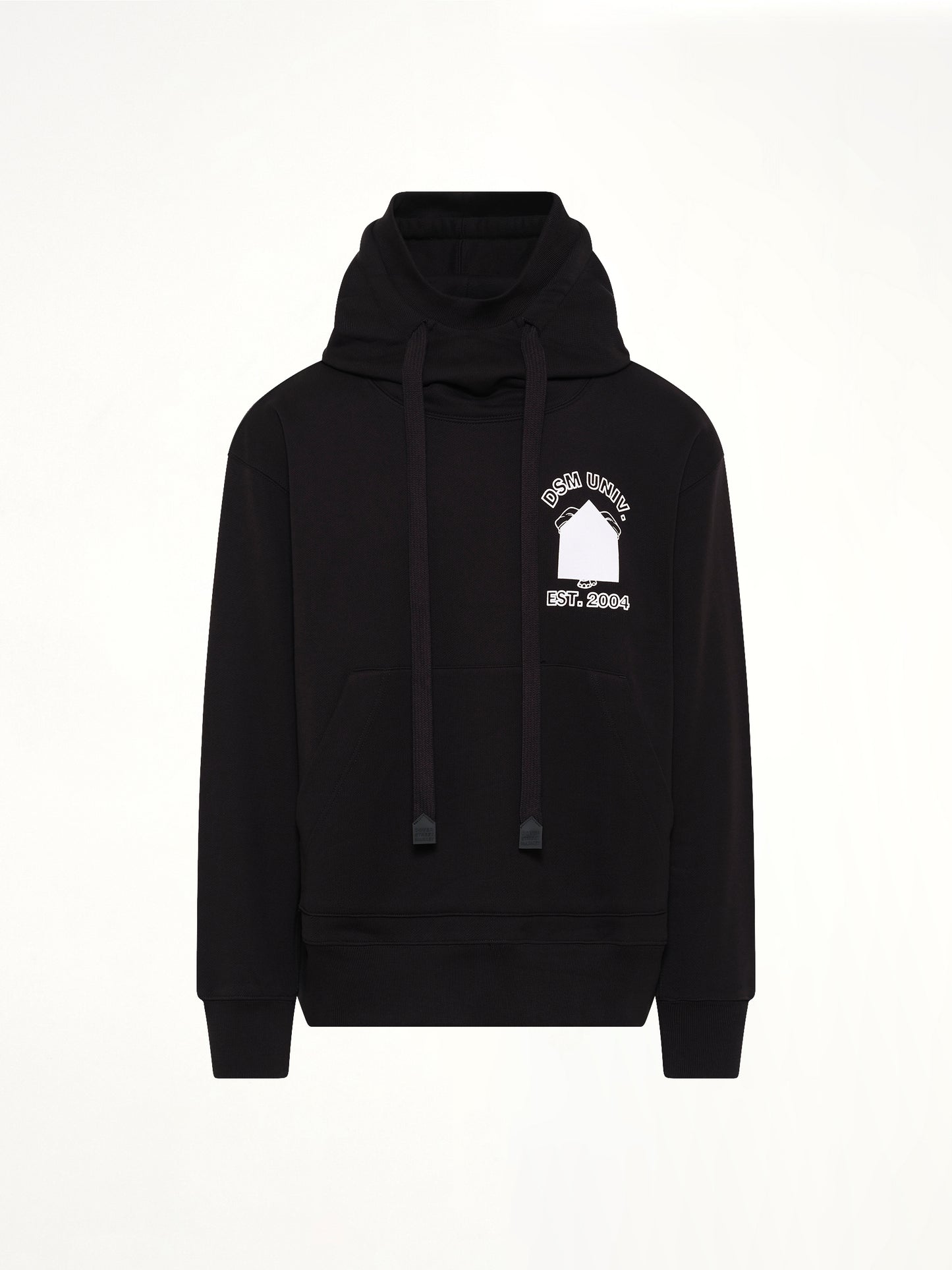 Pile Knit Oversized Hoodie in Black