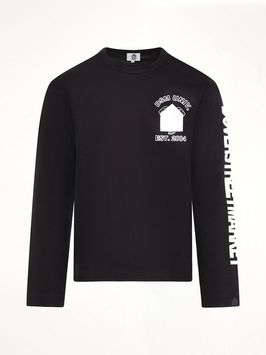 Ponte Knit LS T-Shirt in Black