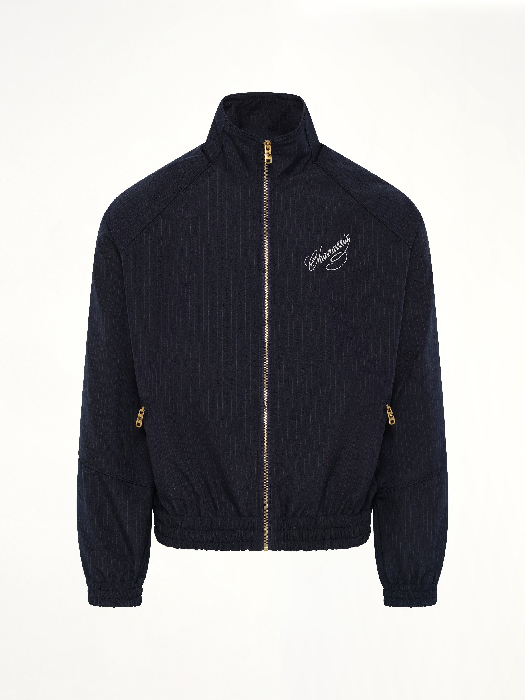 WILLY CHAVARRIA Ruff Rider Track Jacket in Peacoat Stripe Product Photo from MARAIS