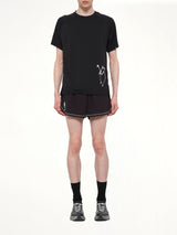 3 Stripe Graphic Run T-Shirt in Black