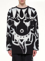 Allover Yaksha LS T-Shirt in Black