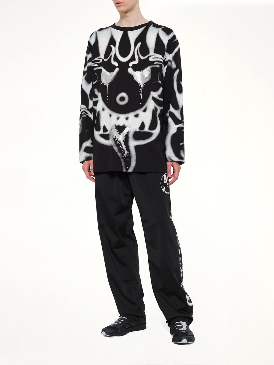 Allover Yaksha LS T-Shirt in Black
