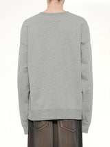 Cat Printed Sweatshirt in Gray