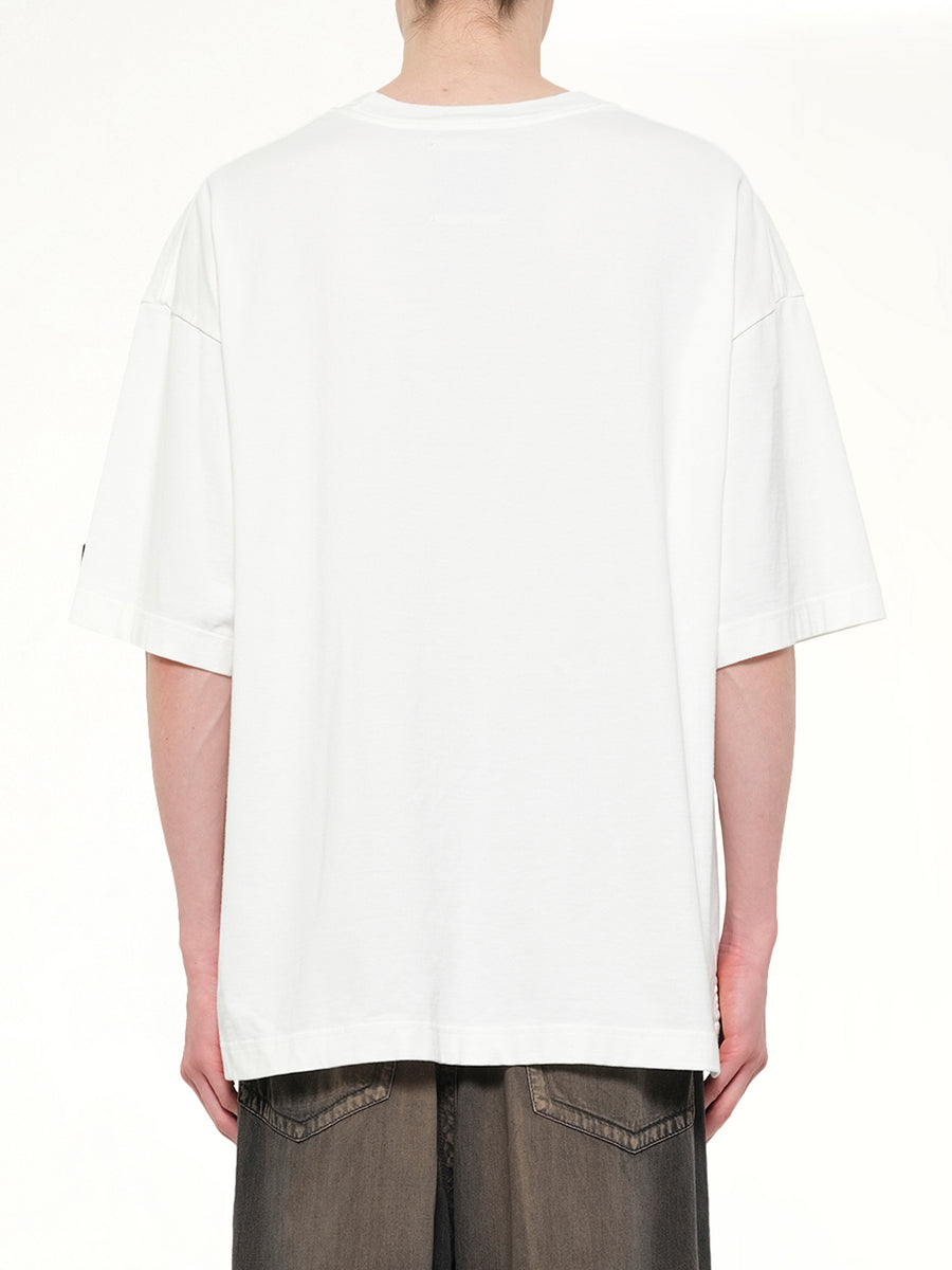 Cat Printed T-Shirt in White