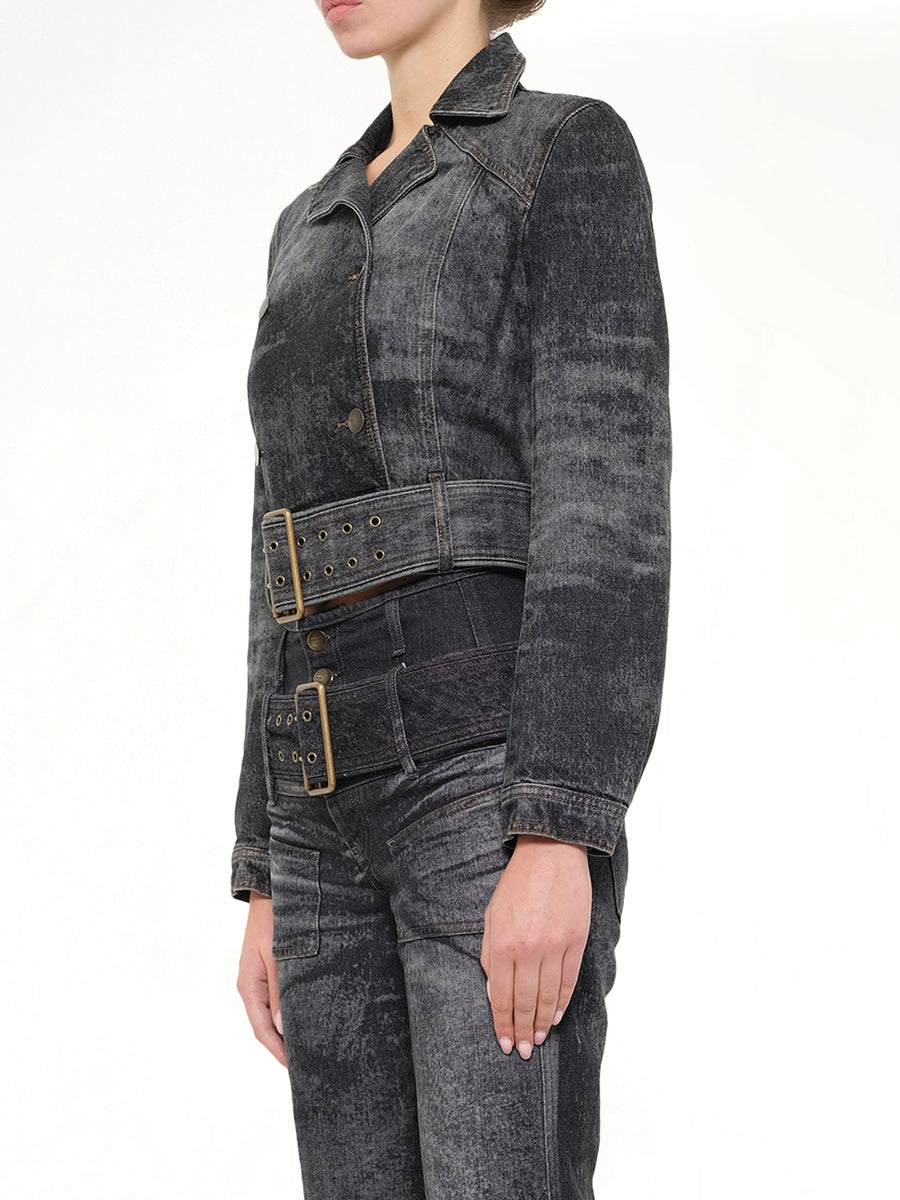 DE-LEGEND-S Denim Jacket in Washed Black
