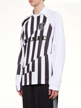 Football Longsleeve 'Home' Polo Knit in Black/White