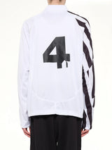 Football Longsleeve 'Home' Polo Knit in Black/White