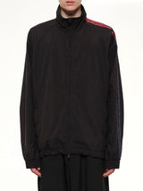 Gradient 3 Stripes Track Top in Black/Red
