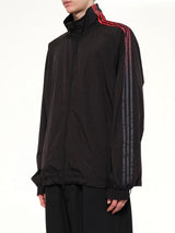 Gradient 3 Stripes Track Top in Black/Red