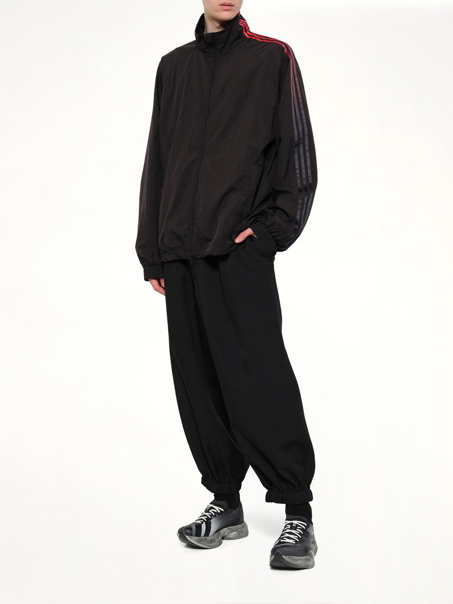 Gradient 3 Stripes Track Top in Black/Red
