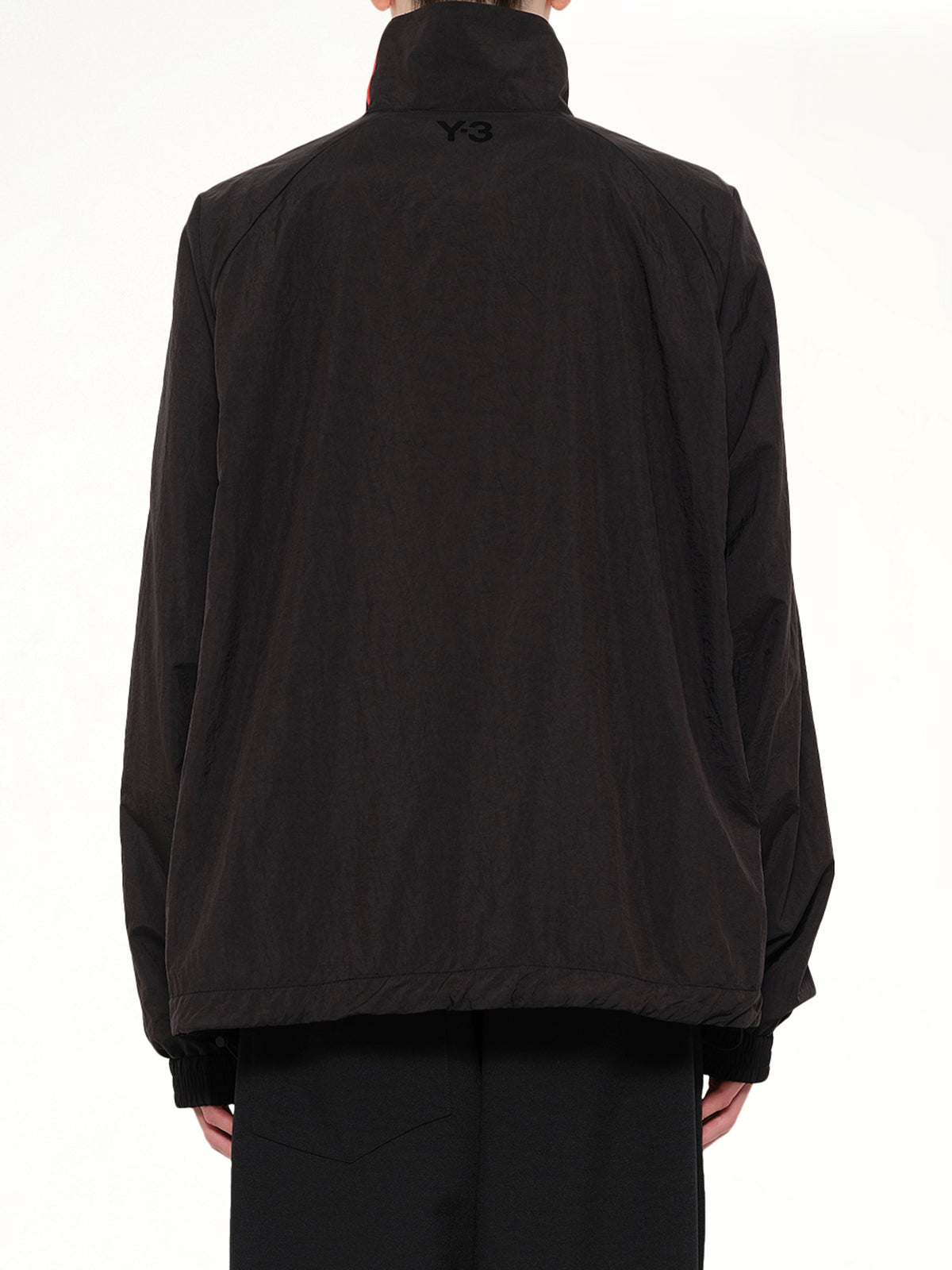 Gradient 3 Stripes Track Top in Black/Red