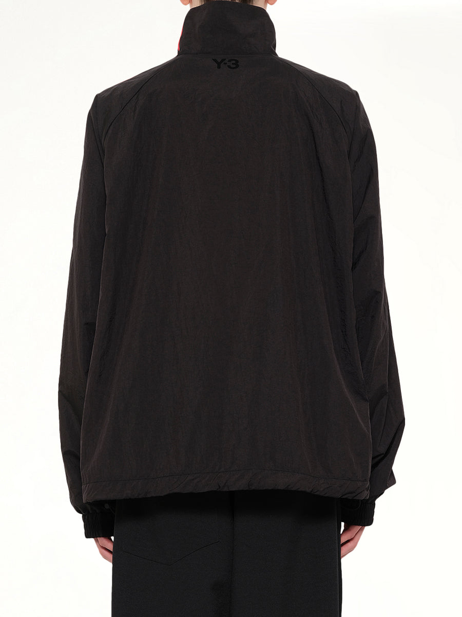 Gradient 3 Stripes Track Top in Black/Red