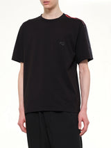 Gradient 3 Stripe T-Shirt in Black/Red