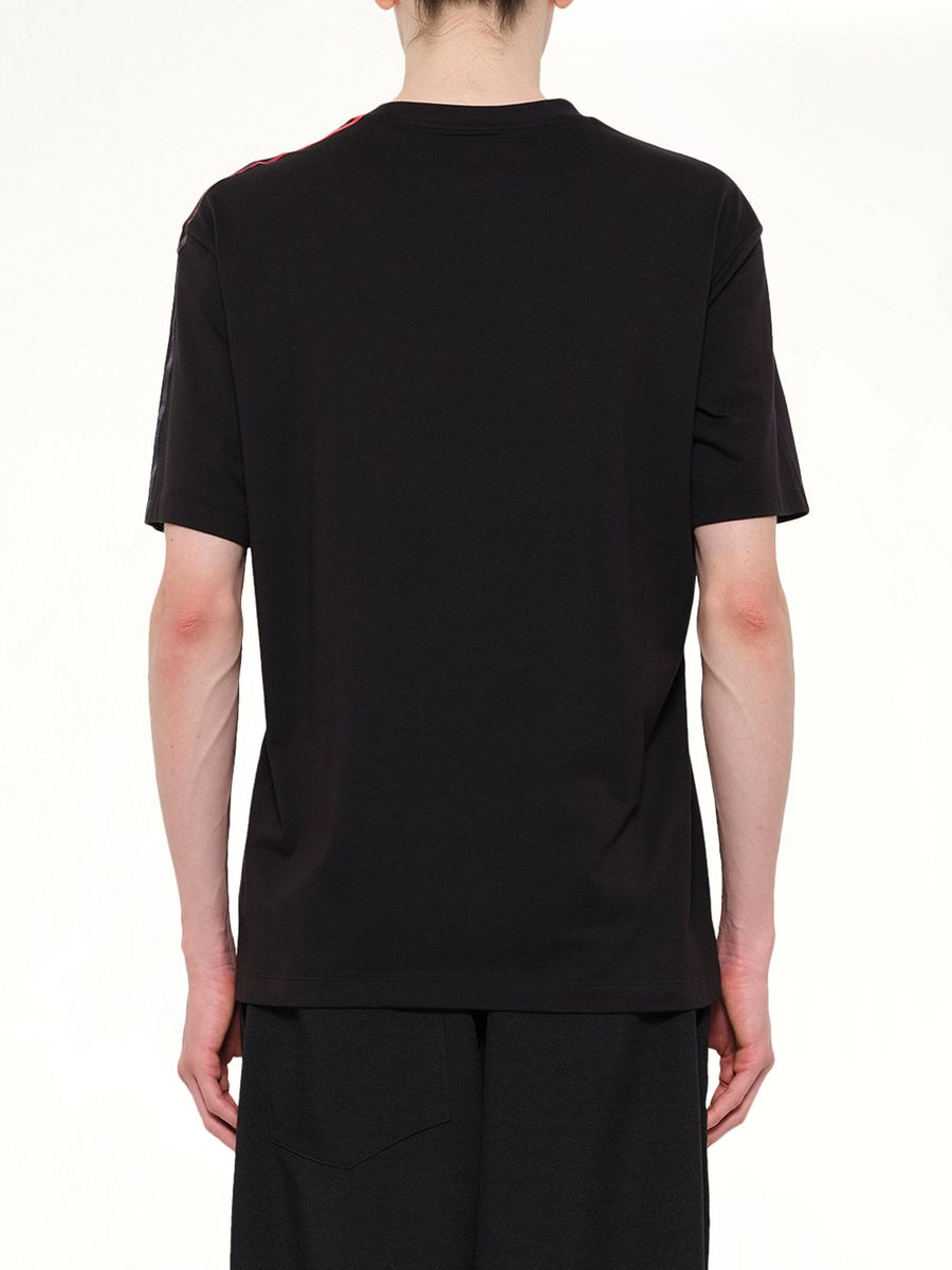 Gradient 3 Stripe T-Shirt in Black/Red