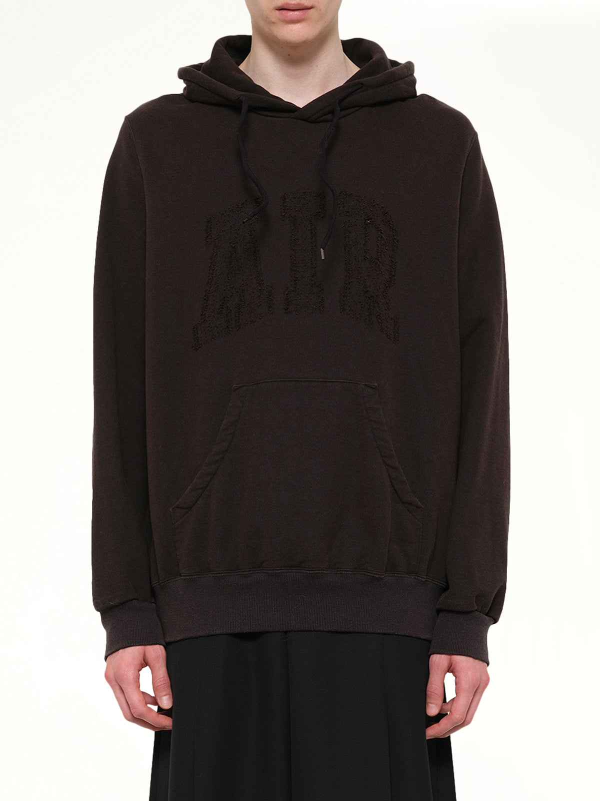 Threadless Air Embroidery Hoodie in Black