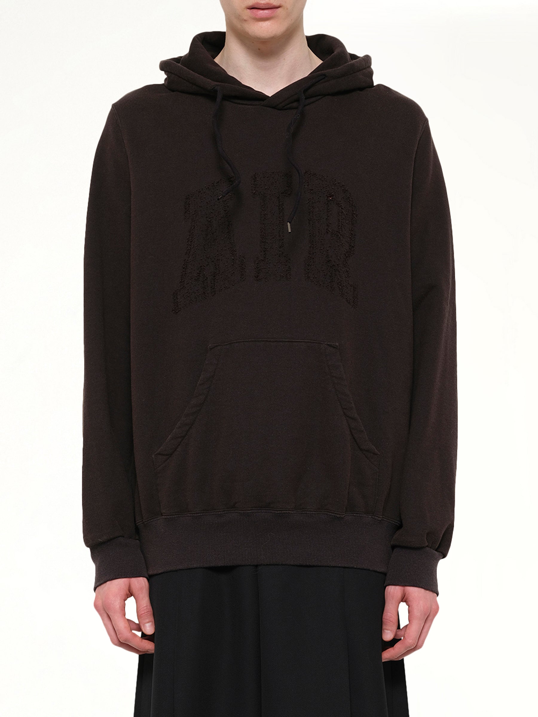 Threadless Air Embroidery Hoodie in Black