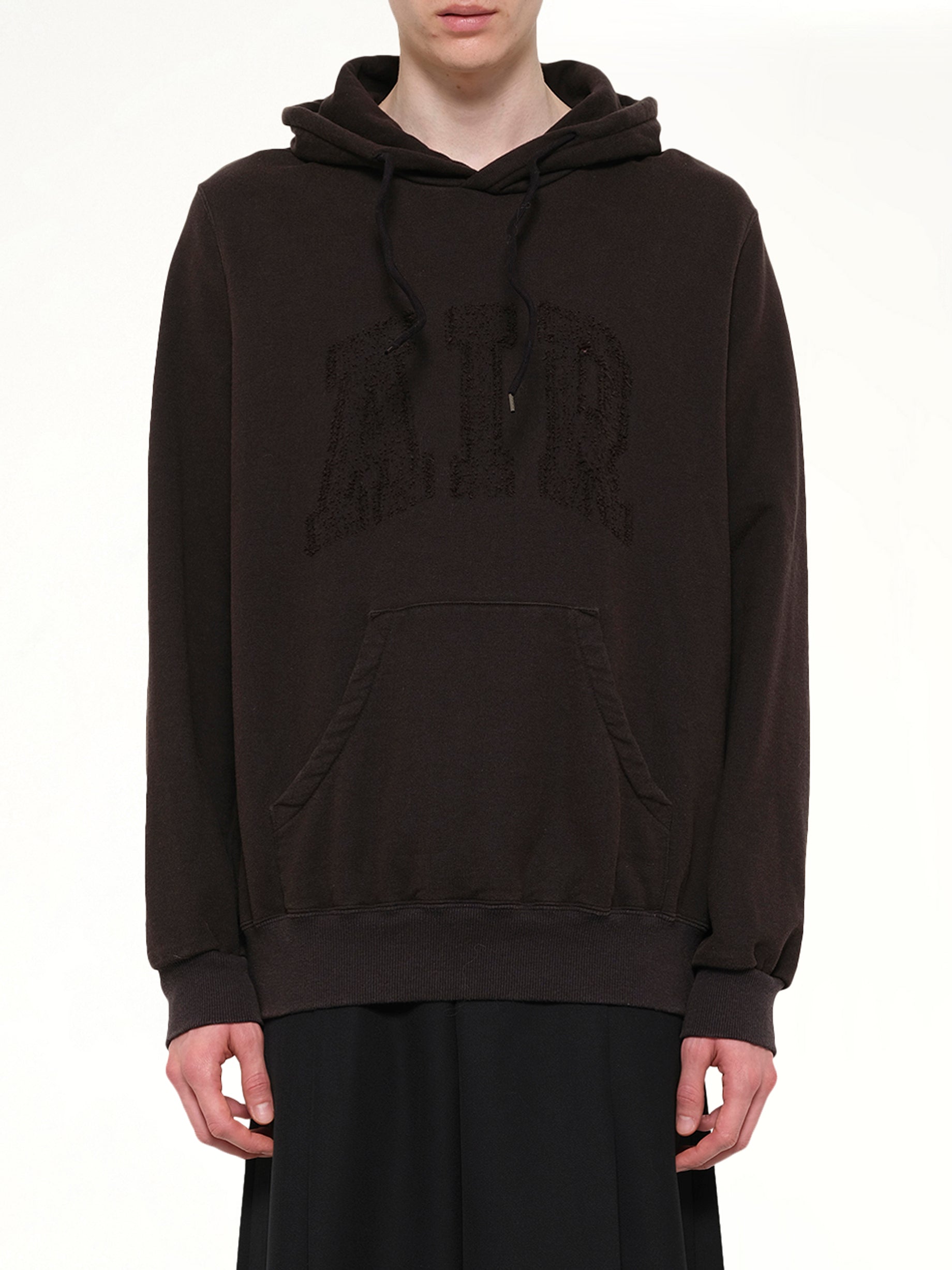 Threadless Air Embroidery Hoodie in Black
