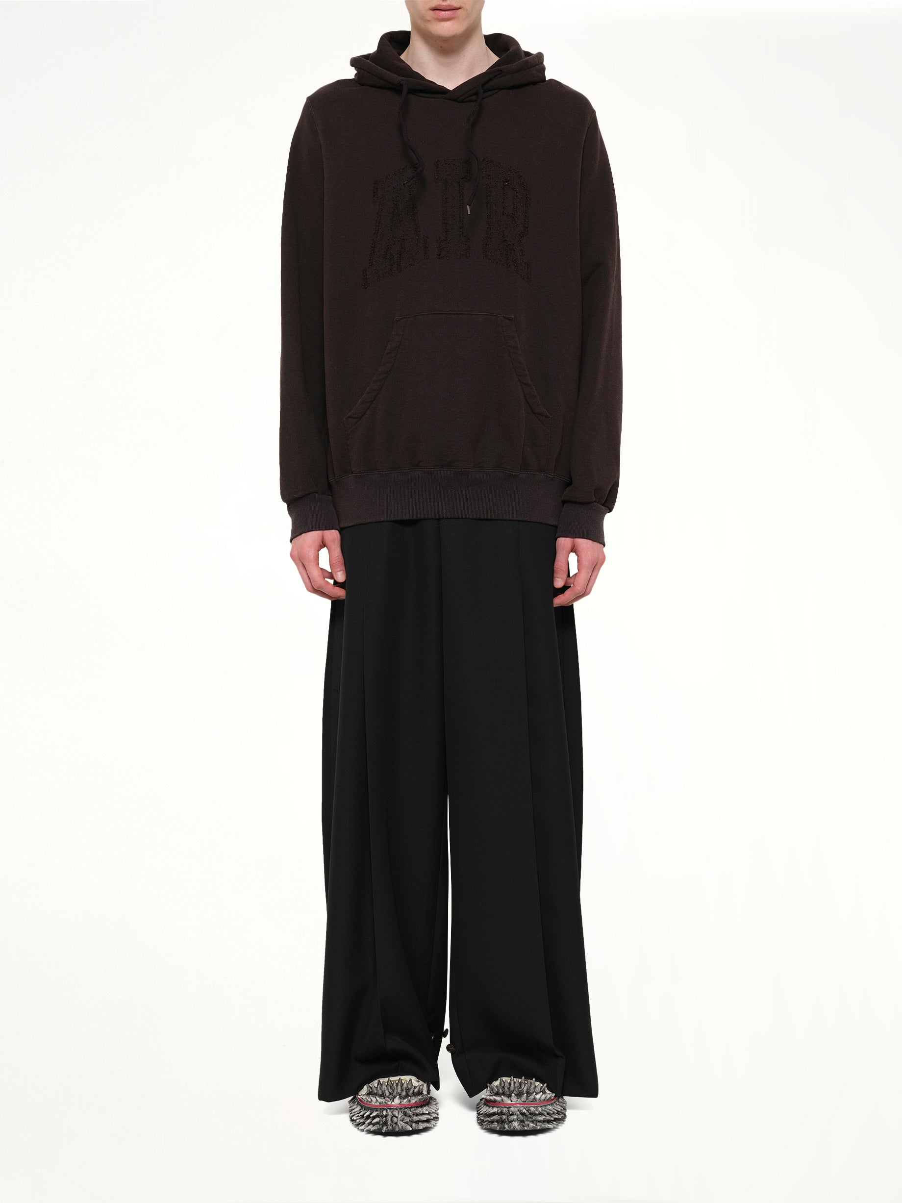 Threadless Air Embroidery Hoodie in Black
