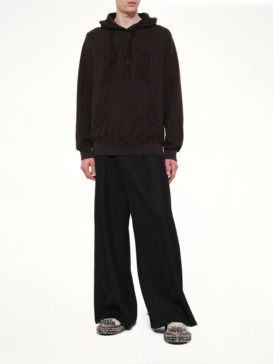 Threadless Air Embroidery Hoodie in Black