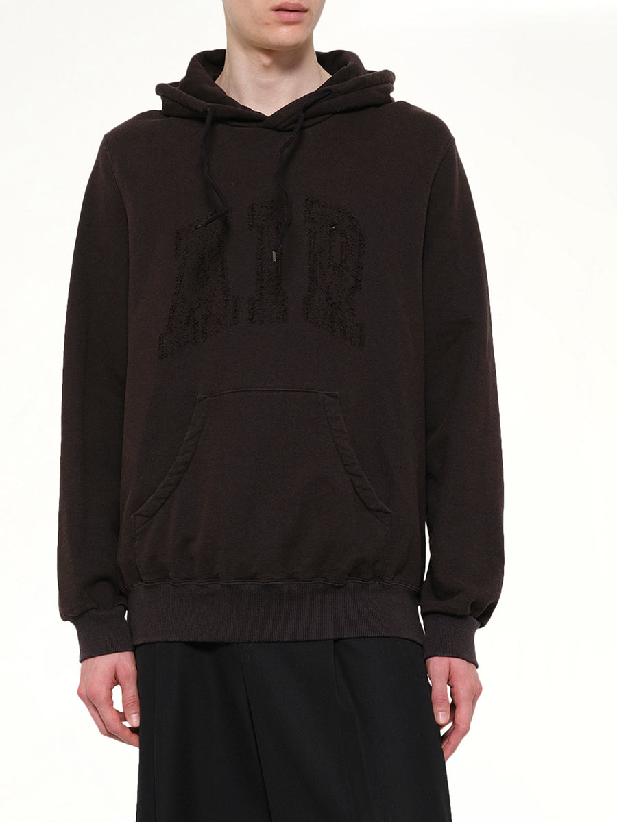 Threadless Air Embroidery Hoodie in Black
