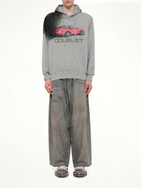 Exhaust Stained Hoodie in Grey