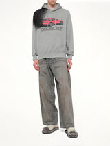 Exhaust Stained Hoodie in Grey