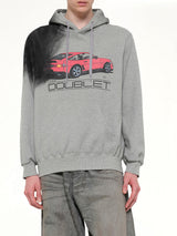Exhaust Stained Hoodie in Grey