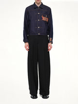 Air Yarn Raw Denim Jacket in Indigo