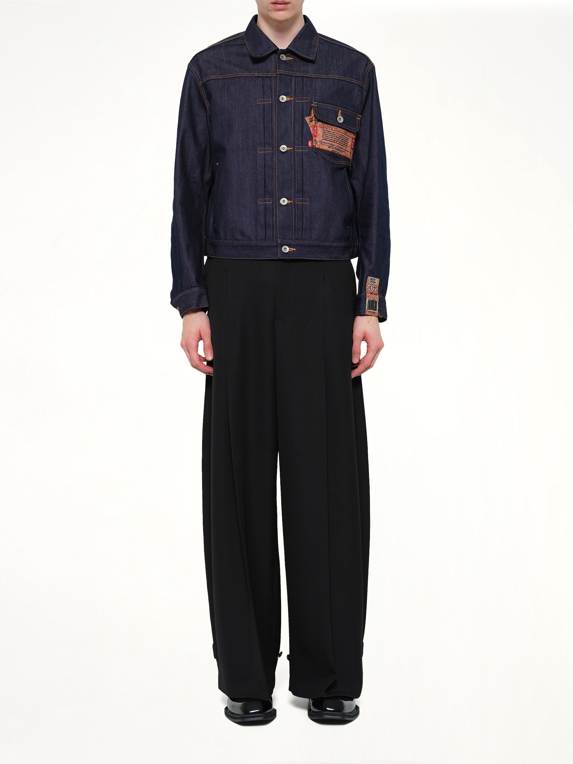 Air Yarn Raw Denim Jacket in Indigo
