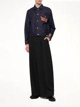Air Yarn Raw Denim Jacket in Indigo
