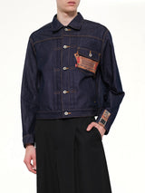 Air Yarn Raw Denim Jacket in Indigo
