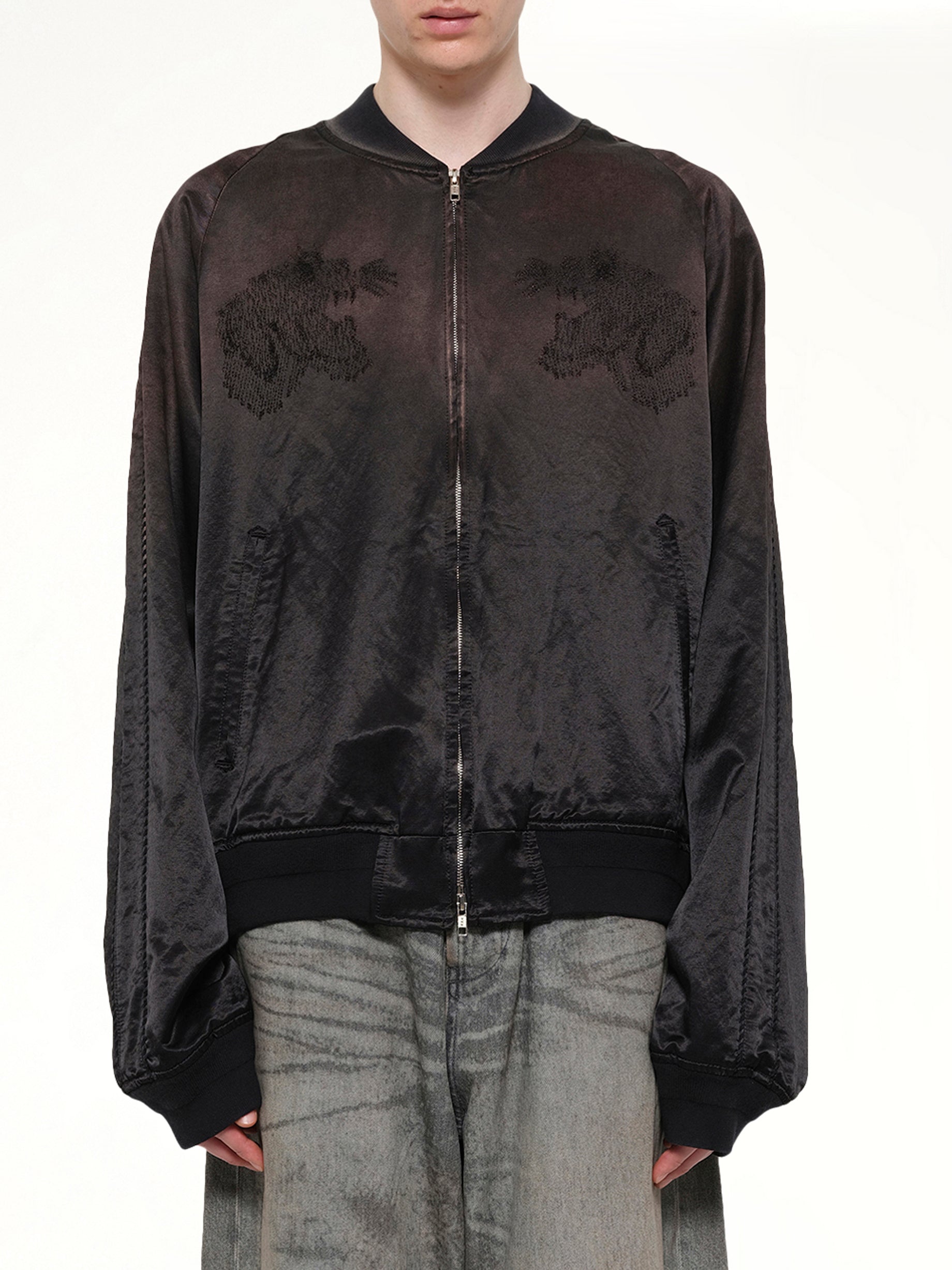 Threadless Air Embroidery Souvenir Jacket in Black