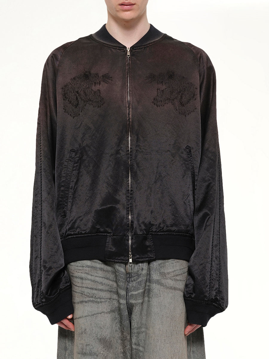 Threadless Air Embroidery Souvenir Jacket in Black
