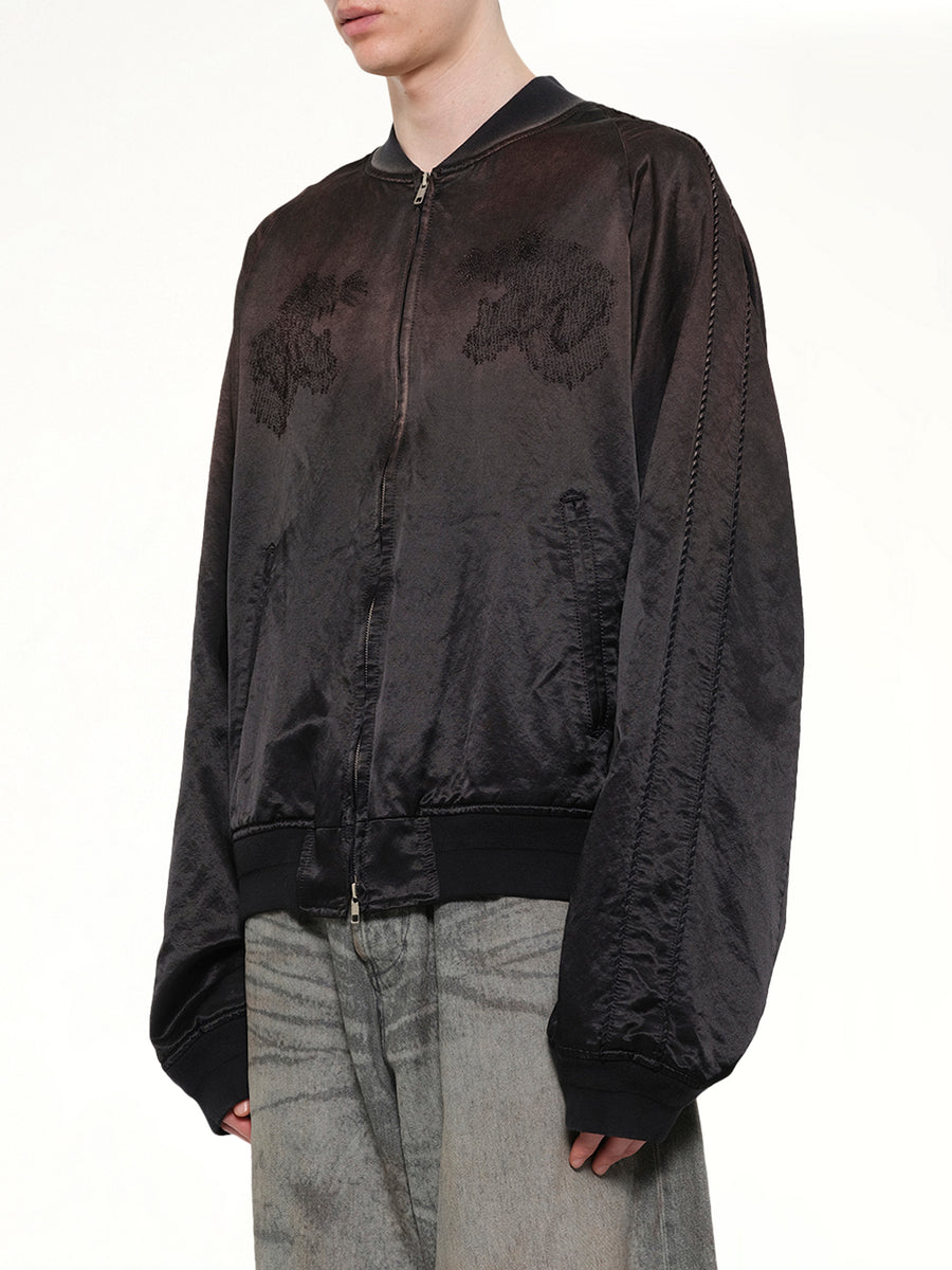 Threadless Air Embroidery Souvenir Jacket in Black