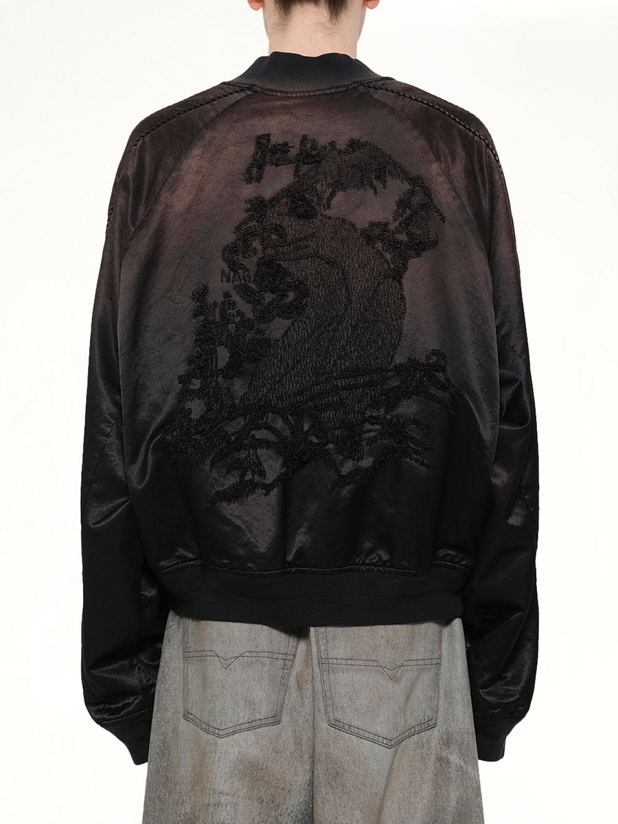 Threadless Air Embroidery Souvenir Jacket in Black