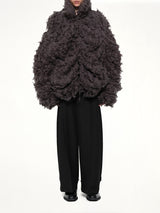 Smoke Fur Jacket in Black
