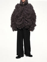 Smoke Fur Jacket in Black