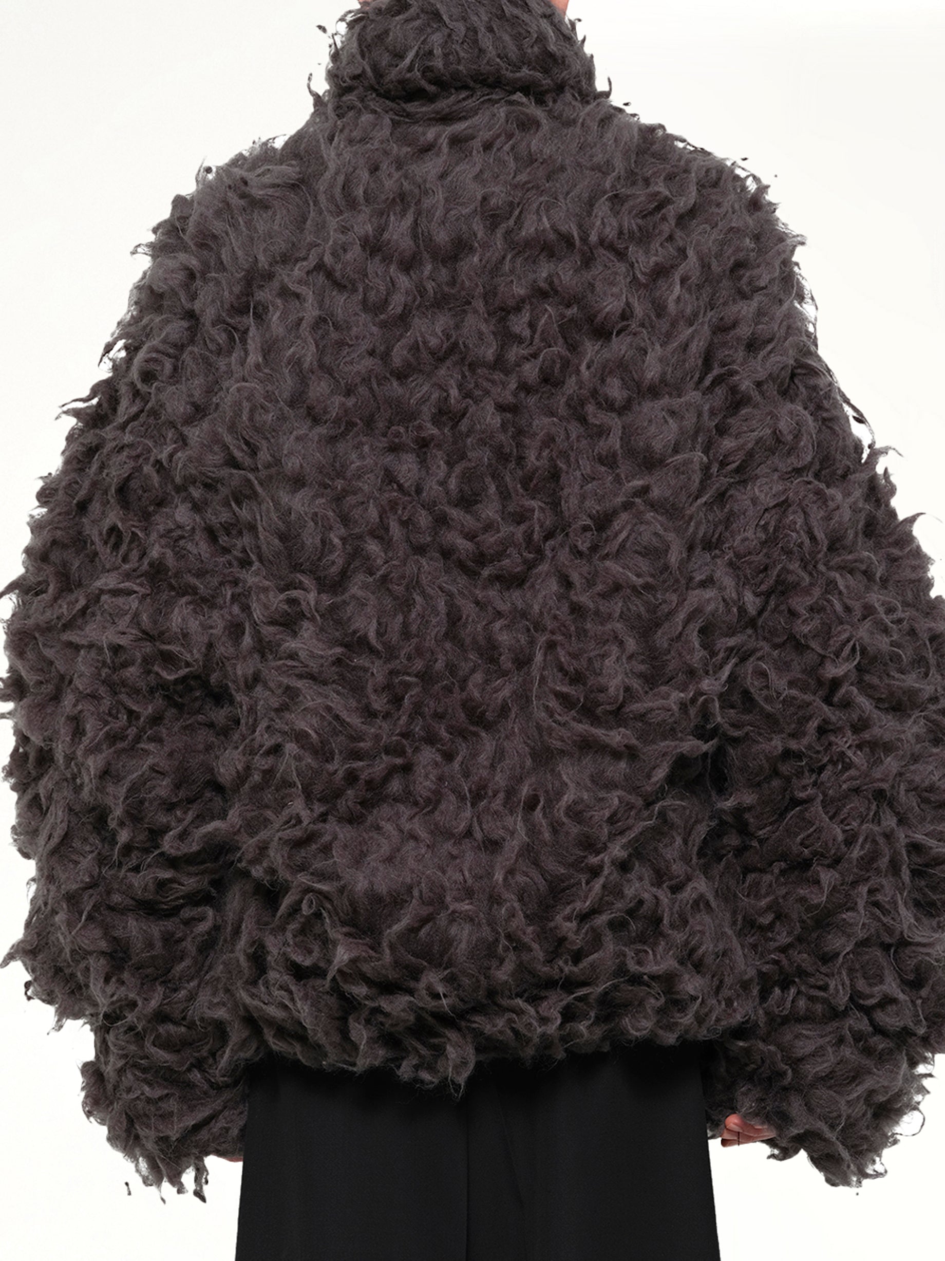 Smoke Fur Jacket in Black