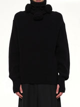 Gas Mask Turtleneck Knit in Black