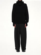 Gas Mask Turtleneck Knit in Black