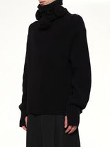 Gas Mask Turtleneck Knit in Black