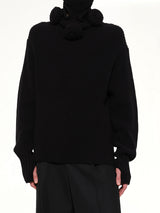 Gas Mask Turtleneck Knit in Black