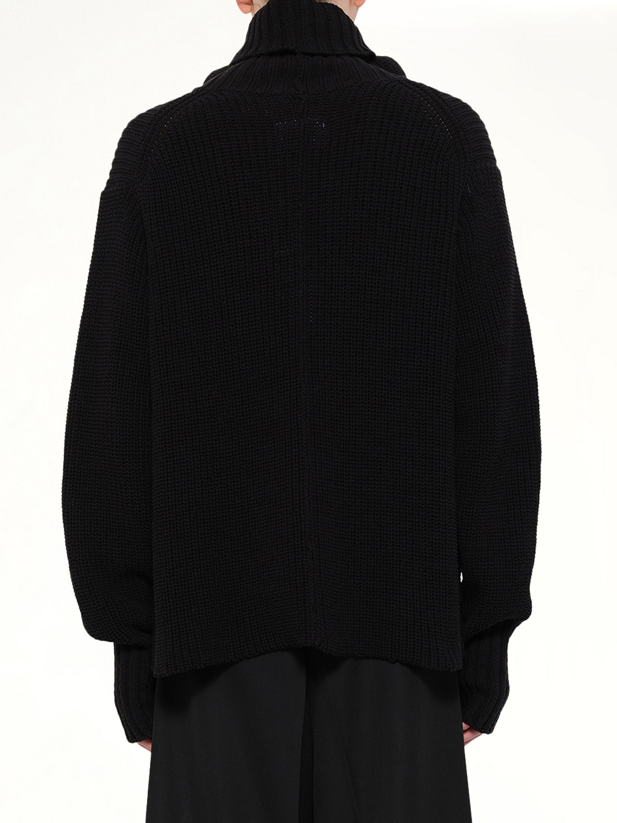Gas Mask Turtleneck Knit in Black