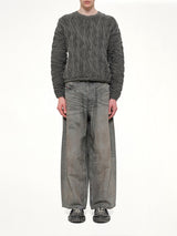 Air Yarn Regulator Knit Pullover in Charcoal